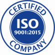 Certified ISO Company 9001:2015 logo